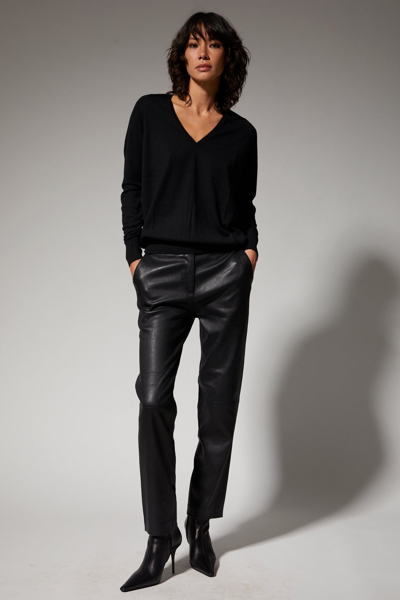 Sophia Leather Cigarette Trousers