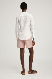 White Voile Fitted Button Down