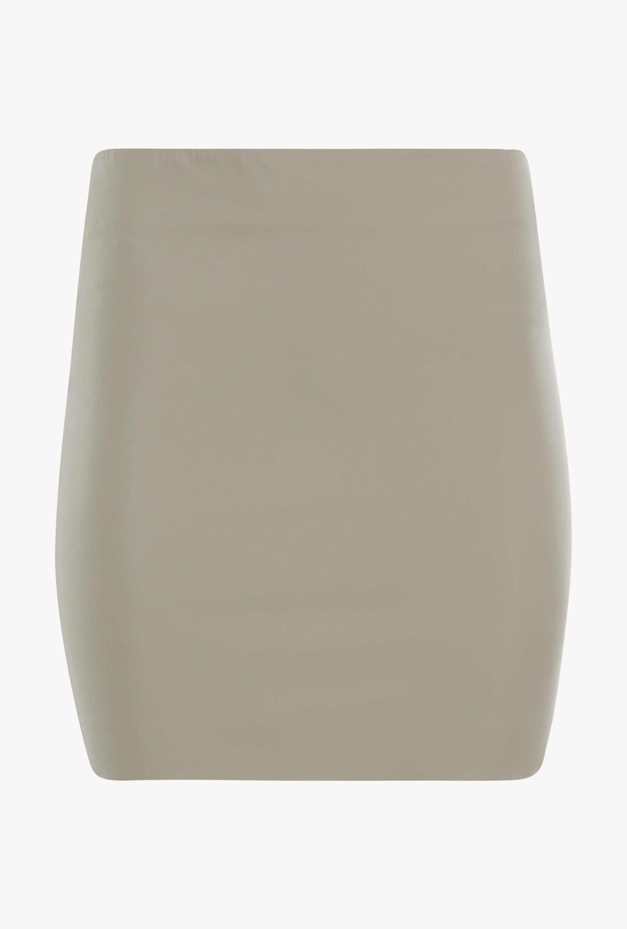 Ecru Leather Mini Skirt