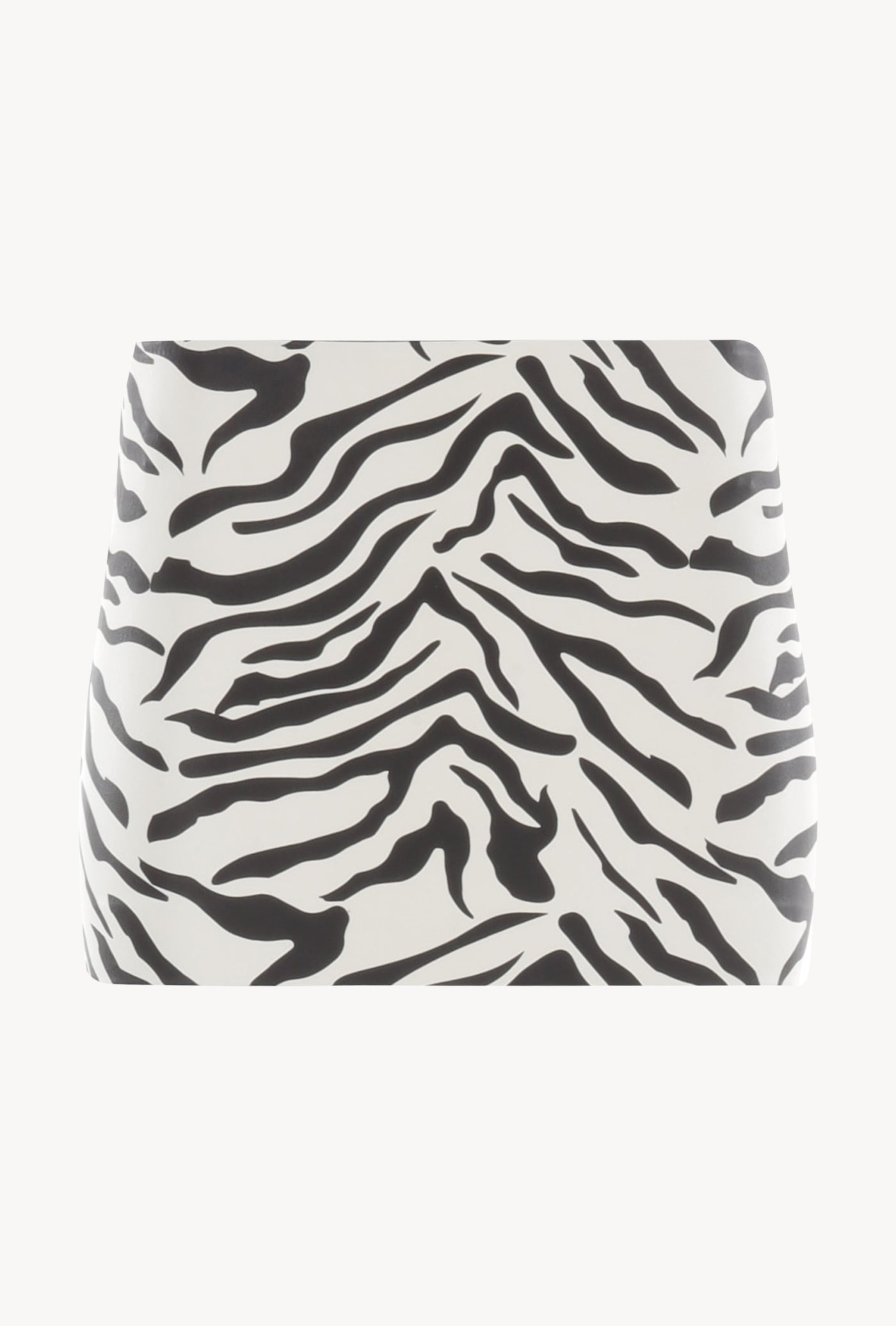Zebra Leather Ultra Mini Skirt