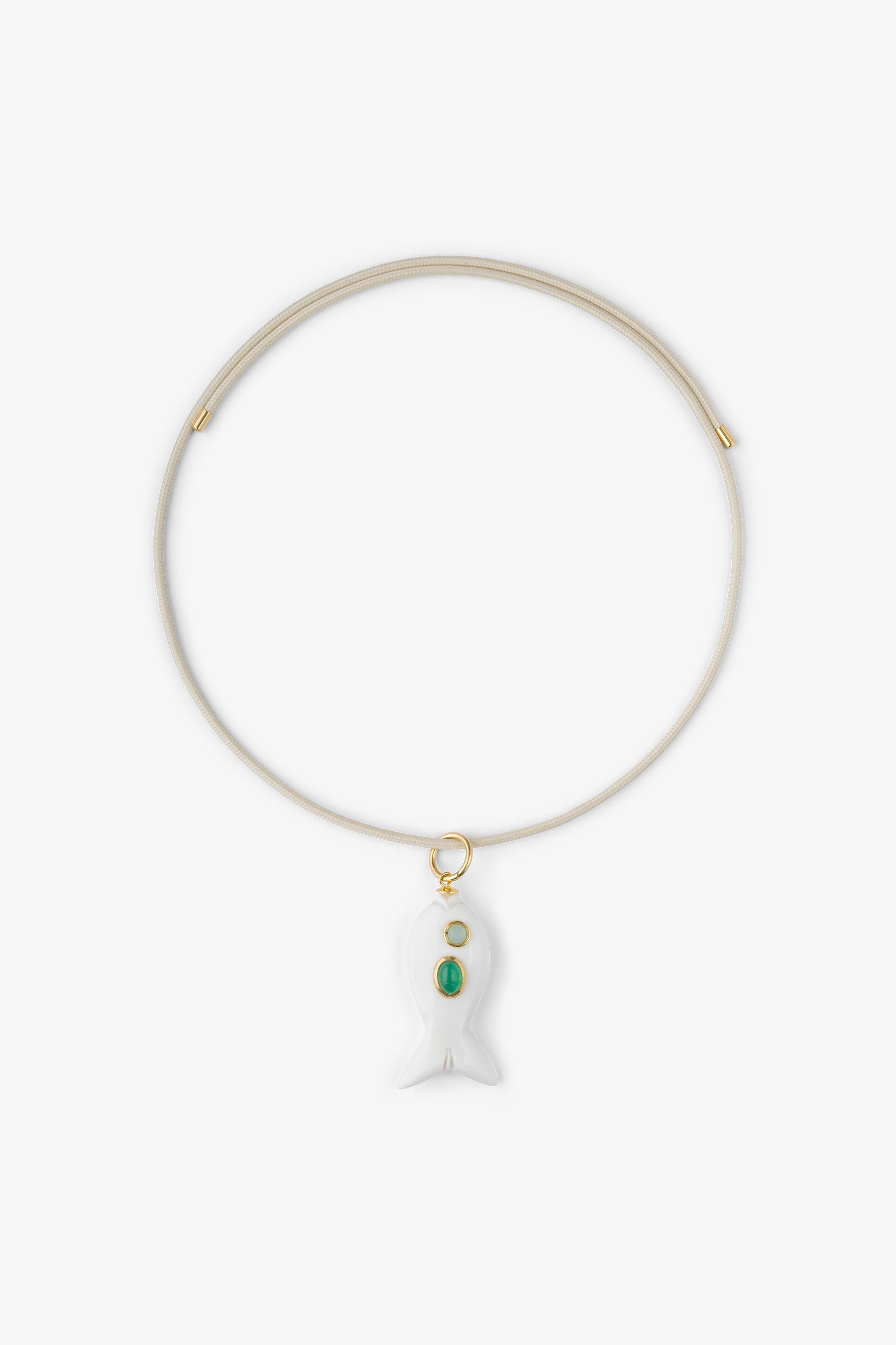 FISH CHARM NECKLACE SMALL SHELL 1