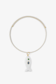 FISH CHARM NECKLACE MEDIUM SHELL 1