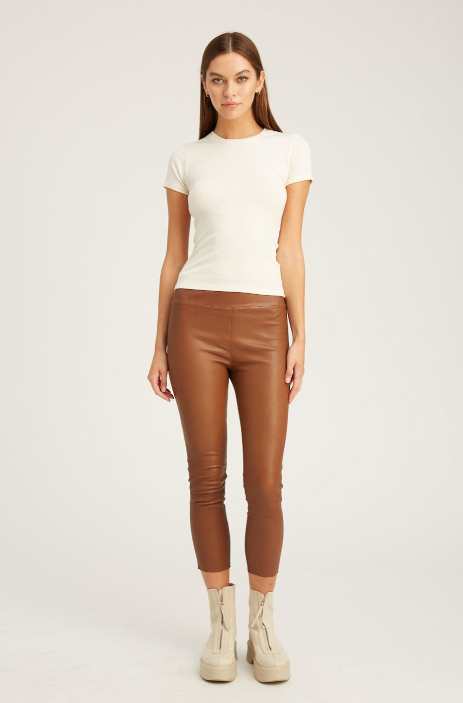 Cocoa Leather Crop