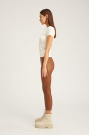 Cocoa Leather Crop