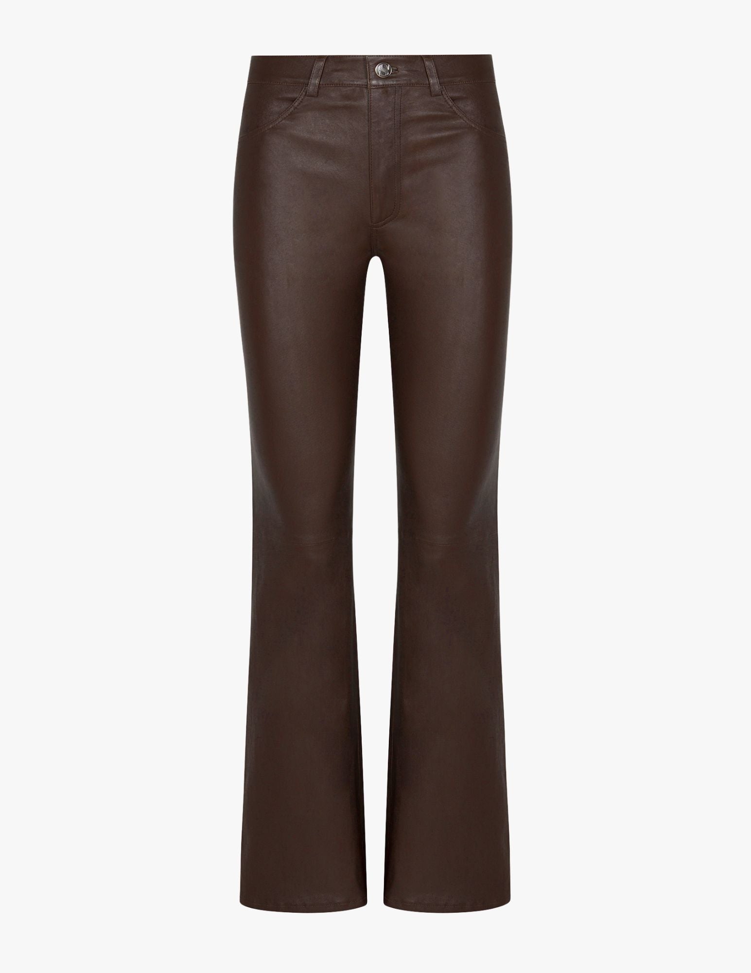 5 Pocket Leather Micro Flare
