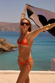 Orange Triangle Bikini Top