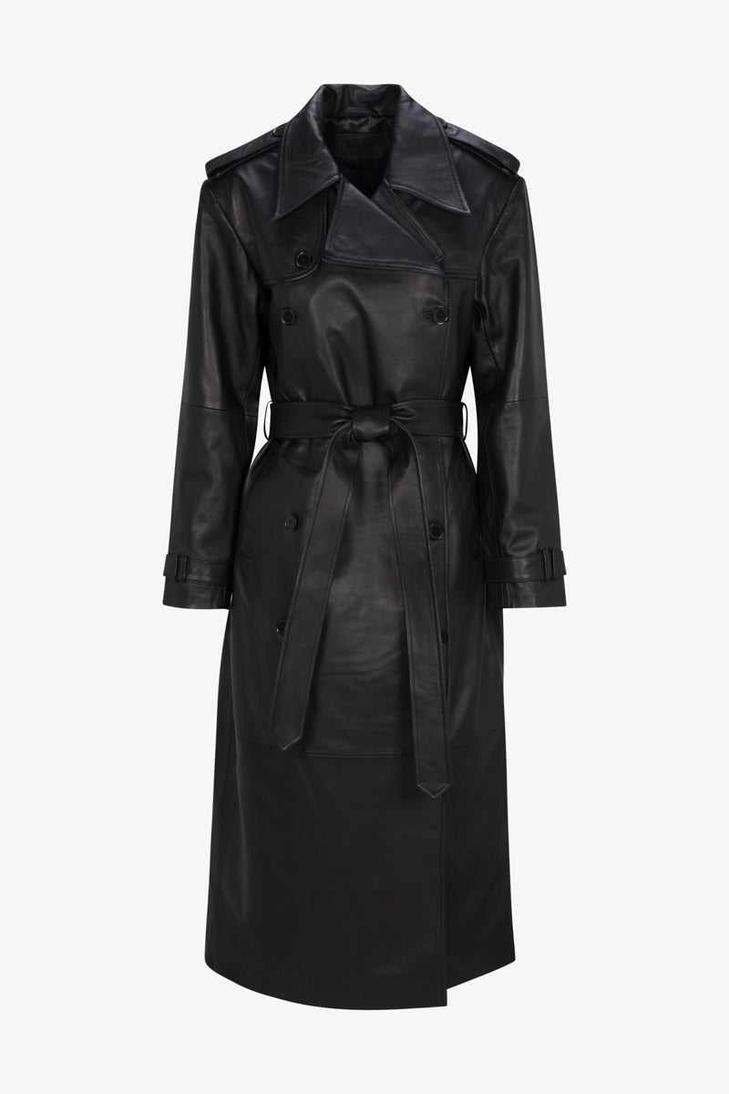 Leather Oversized Trench
