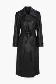Leather Oversized Trench