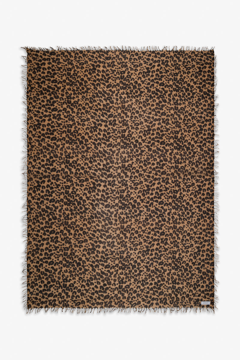 Leopard Cashmere Pashmina Scarf