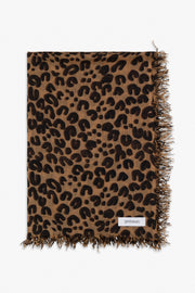 Leopard Cashmere Pashmina Scarf