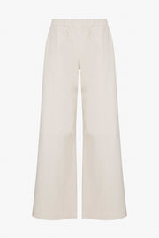 Shell Stretch Leather Wide Leg Trousers