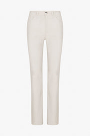 Leather 5 Pocket Slim Straight