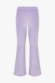 Ankle Flare Corduroy Pants with Princess Seams