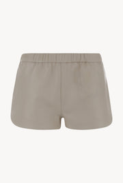 Off White Leather Slip Shorts