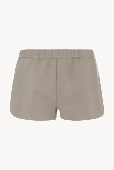 Off White Leather Slip Shorts