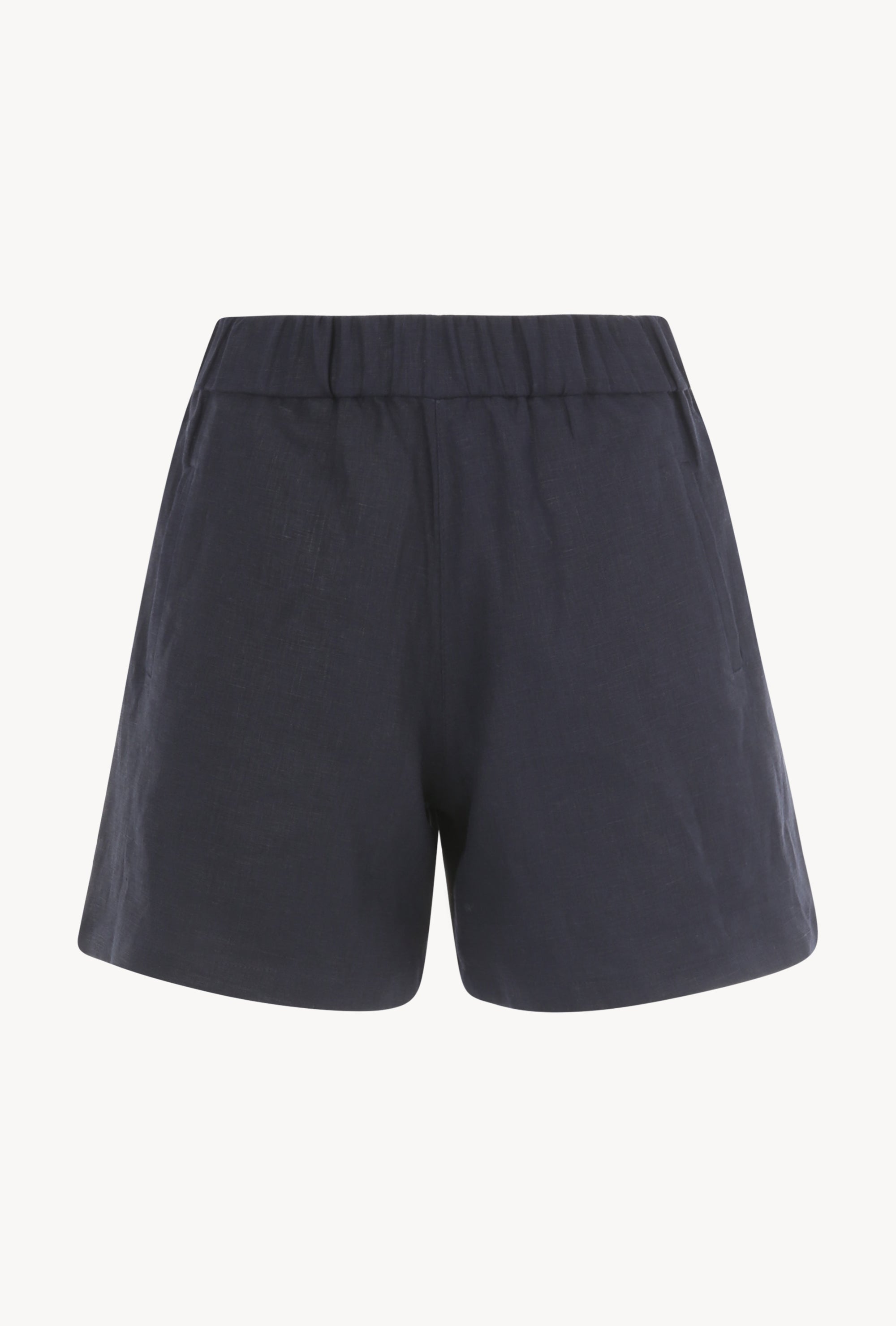 Navy Linen Culotte Shorts