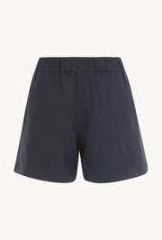 Navy Linen Culotte Shorts