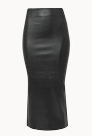 Carolyn Leather Tube Skirt