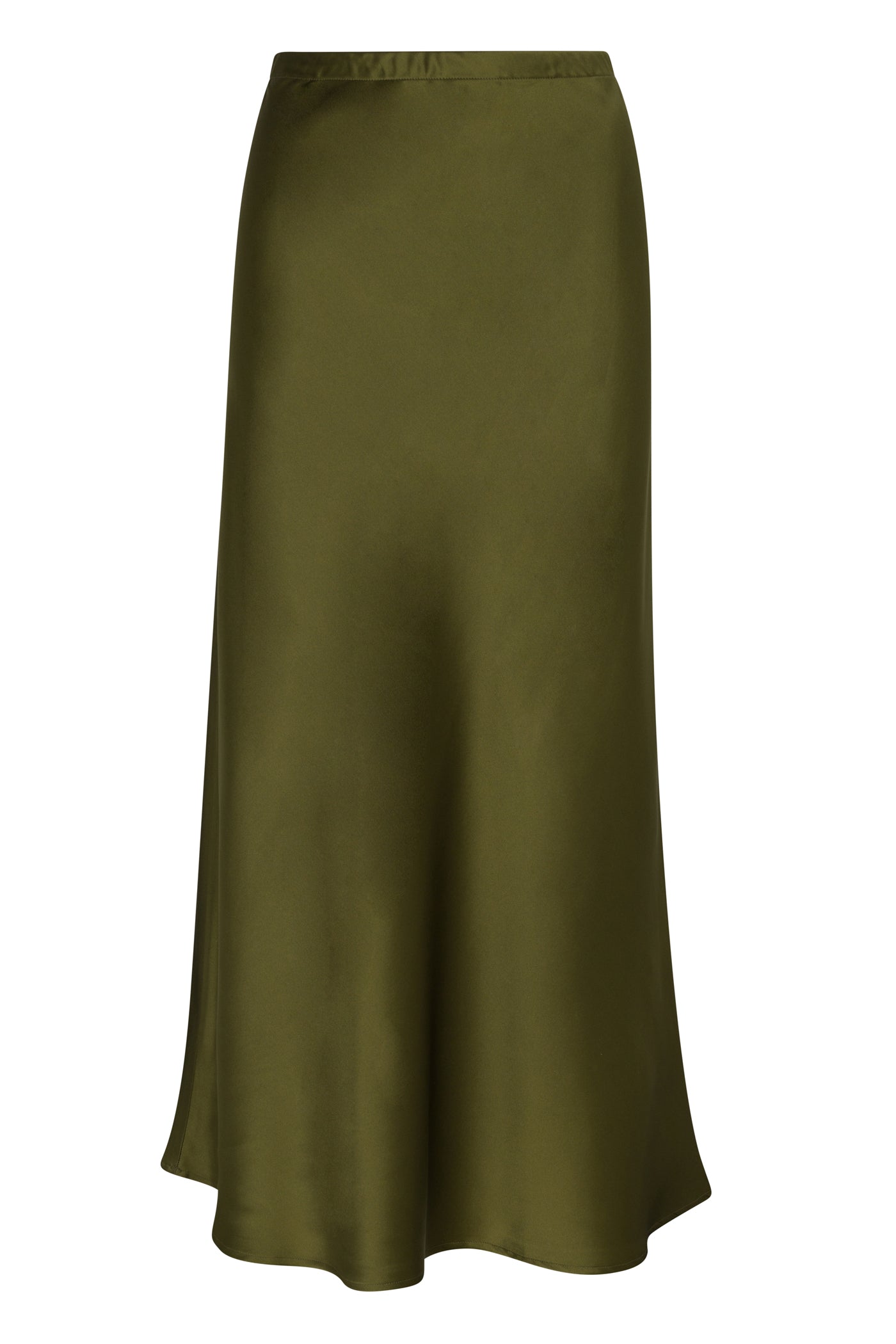 Moss Silk Bias Maxi Skirt