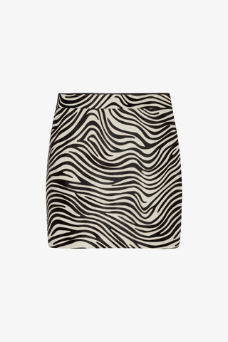 Zebra Calf Hair Mini Skirt