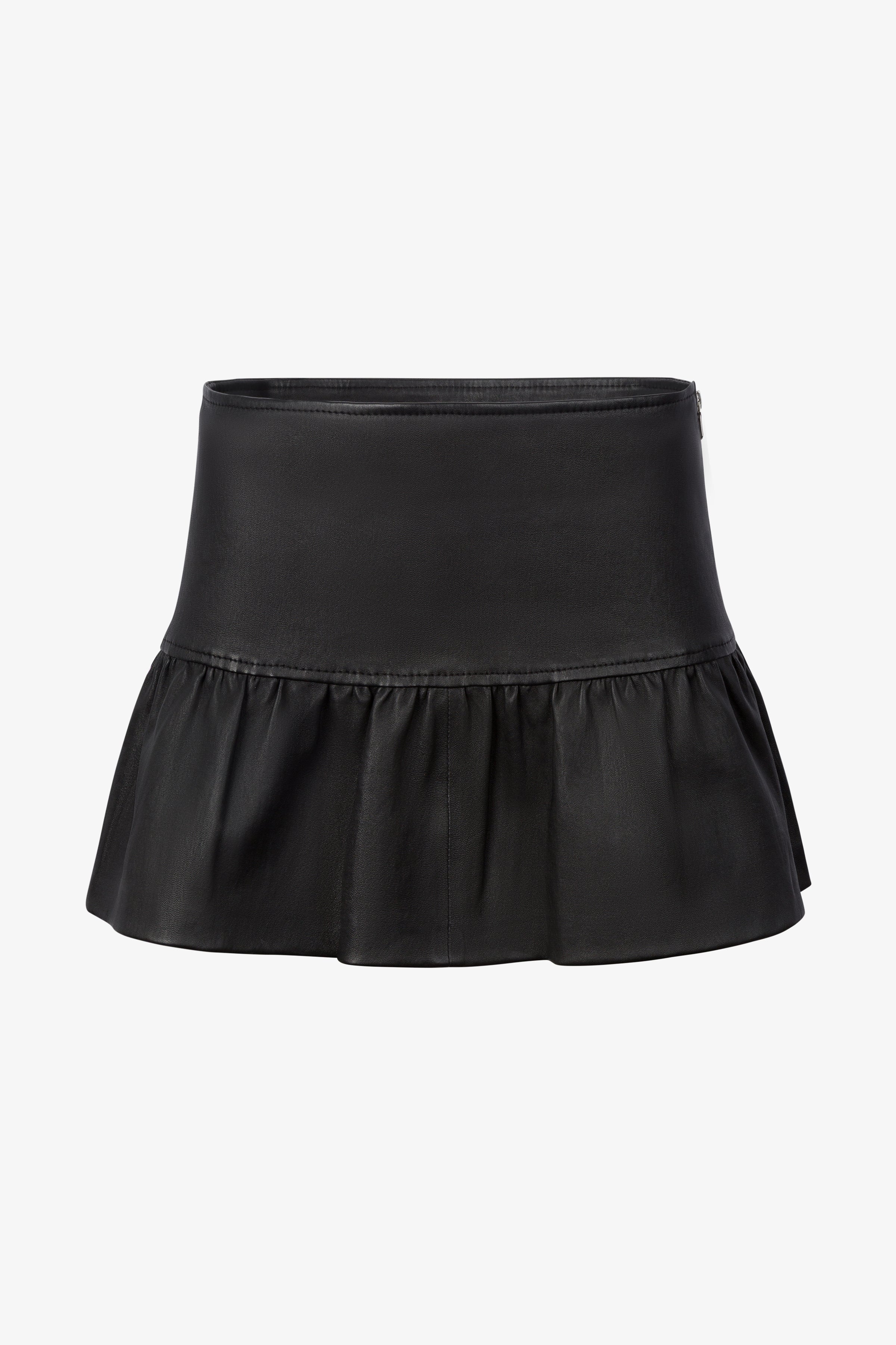Mary Jane Leather Mini Skirt