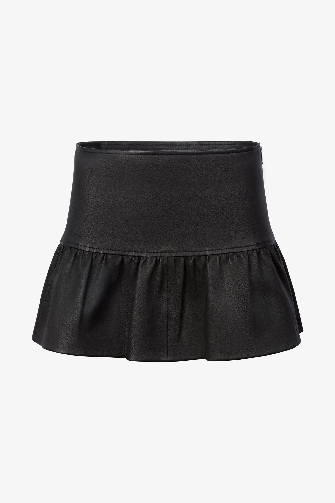 Mary Jane Leather Mini Skirt
