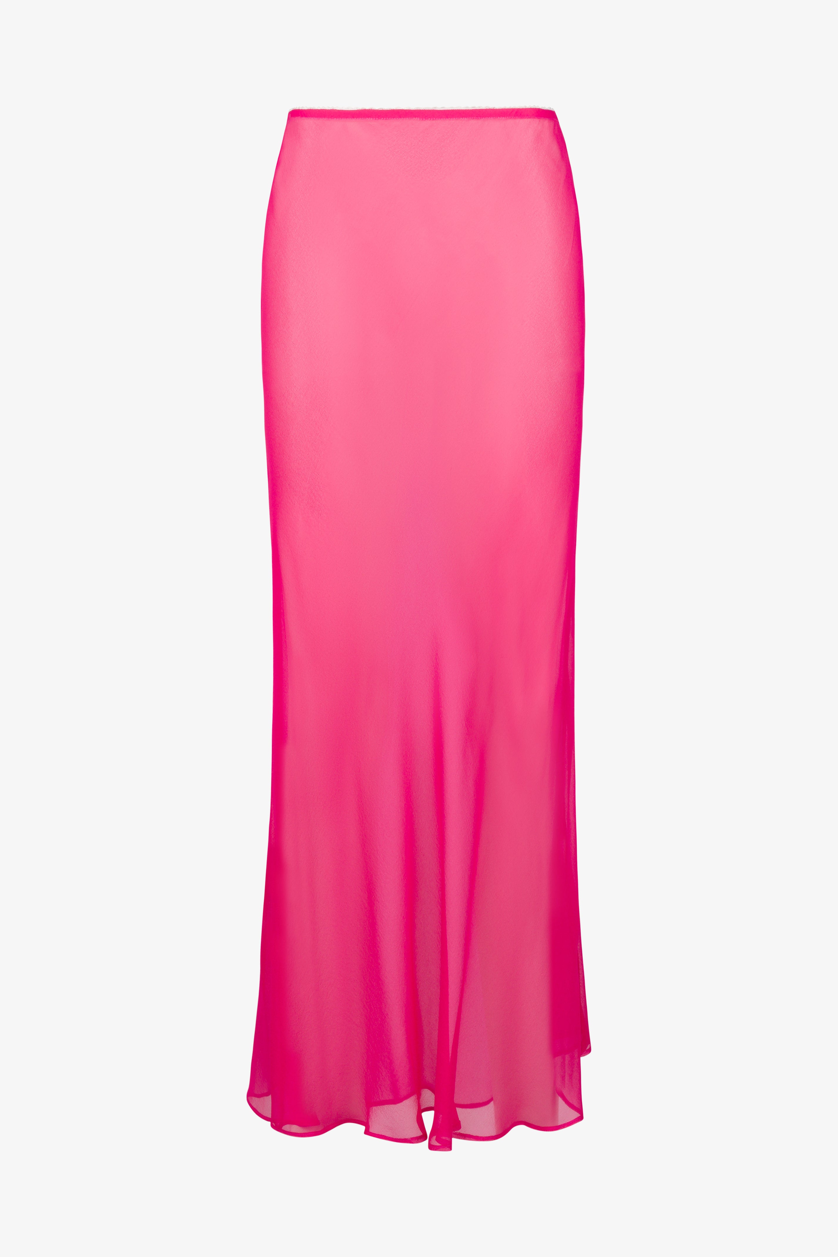 Lara Silk Chiffon Midi Skirt