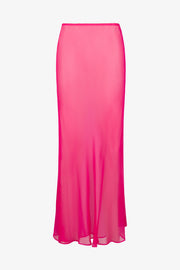 Lara Silk Chiffon Midi Skirt