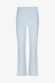 Suede Ankle Flare Pants with Princess Seams