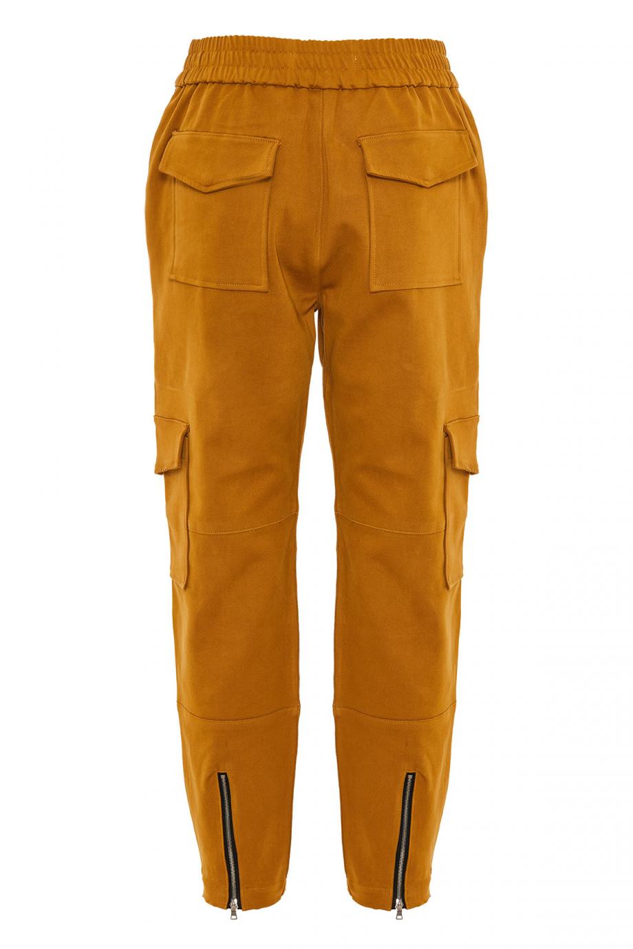 Moss Gold Twill Cargo Joggers