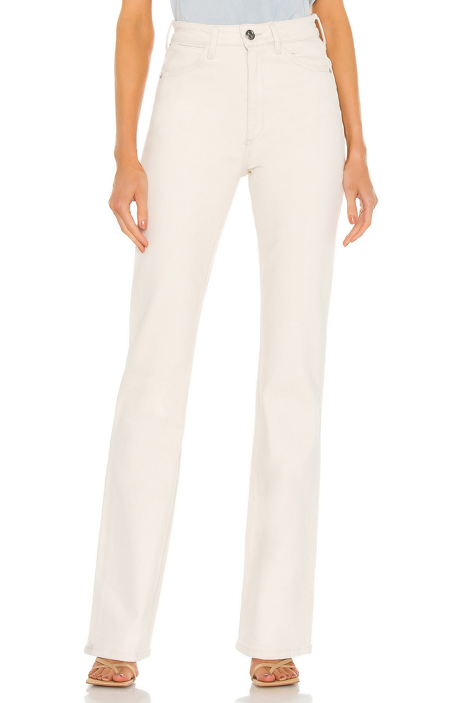 Earhart Off White Micro Flare Denim