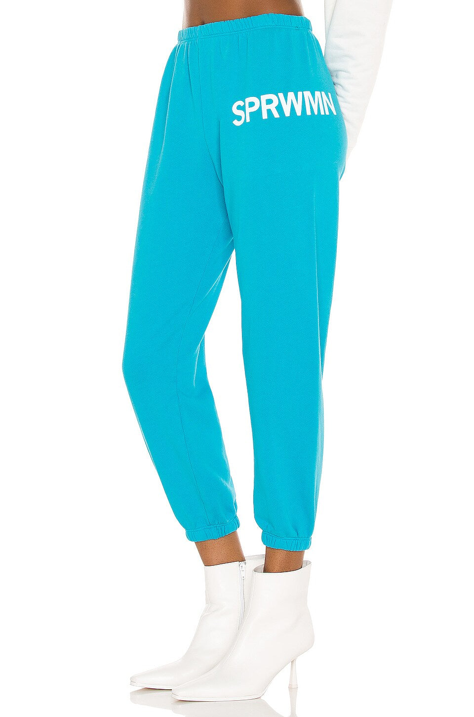 Turquoise Cotton Big Logo Sweatpants
