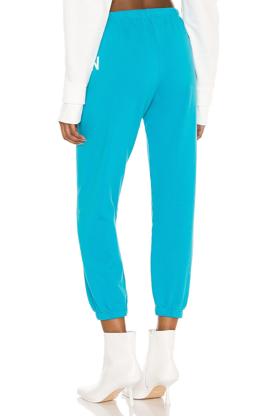 Turquoise Cotton Big Logo Sweatpants