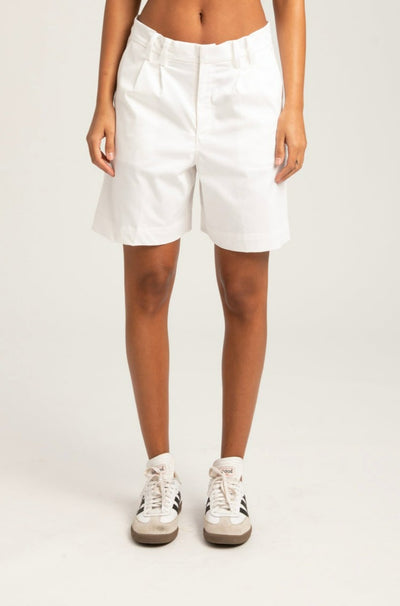 White Poplin Shorts