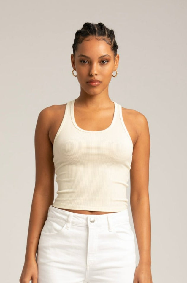 Vintage White Classic Rib Tank