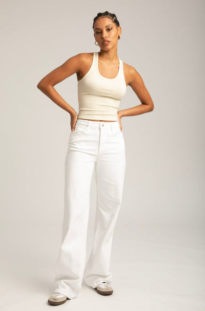 Vintage White Classic Rib Tank