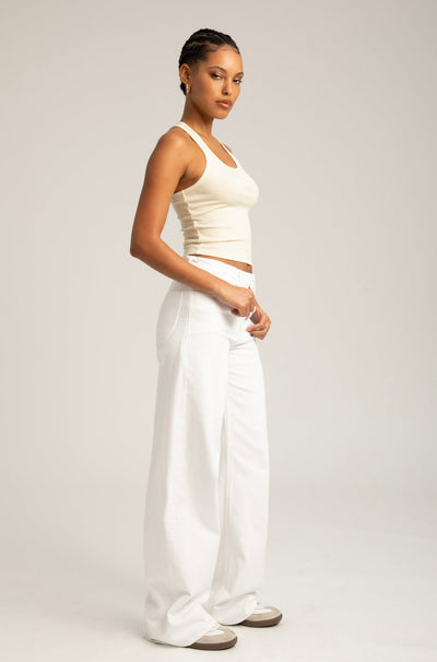 Vintage White Classic Rib Tank