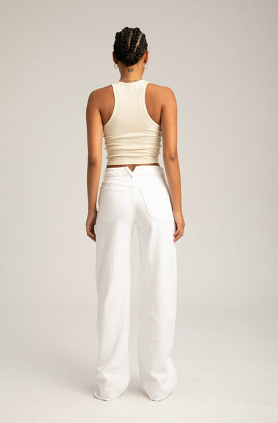 Vintage White Classic Rib Tank