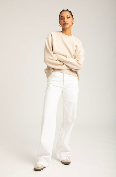 Oat Cashmere Boyfriend Sweater