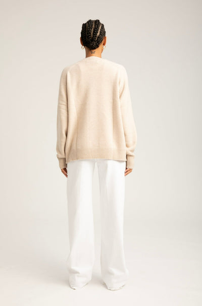 Oat Cashmere Boyfriend Sweater