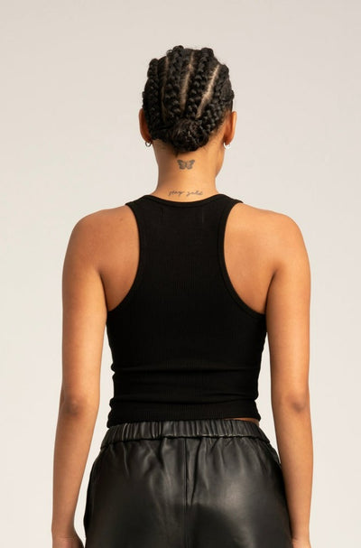 Black Classic Rib Tank