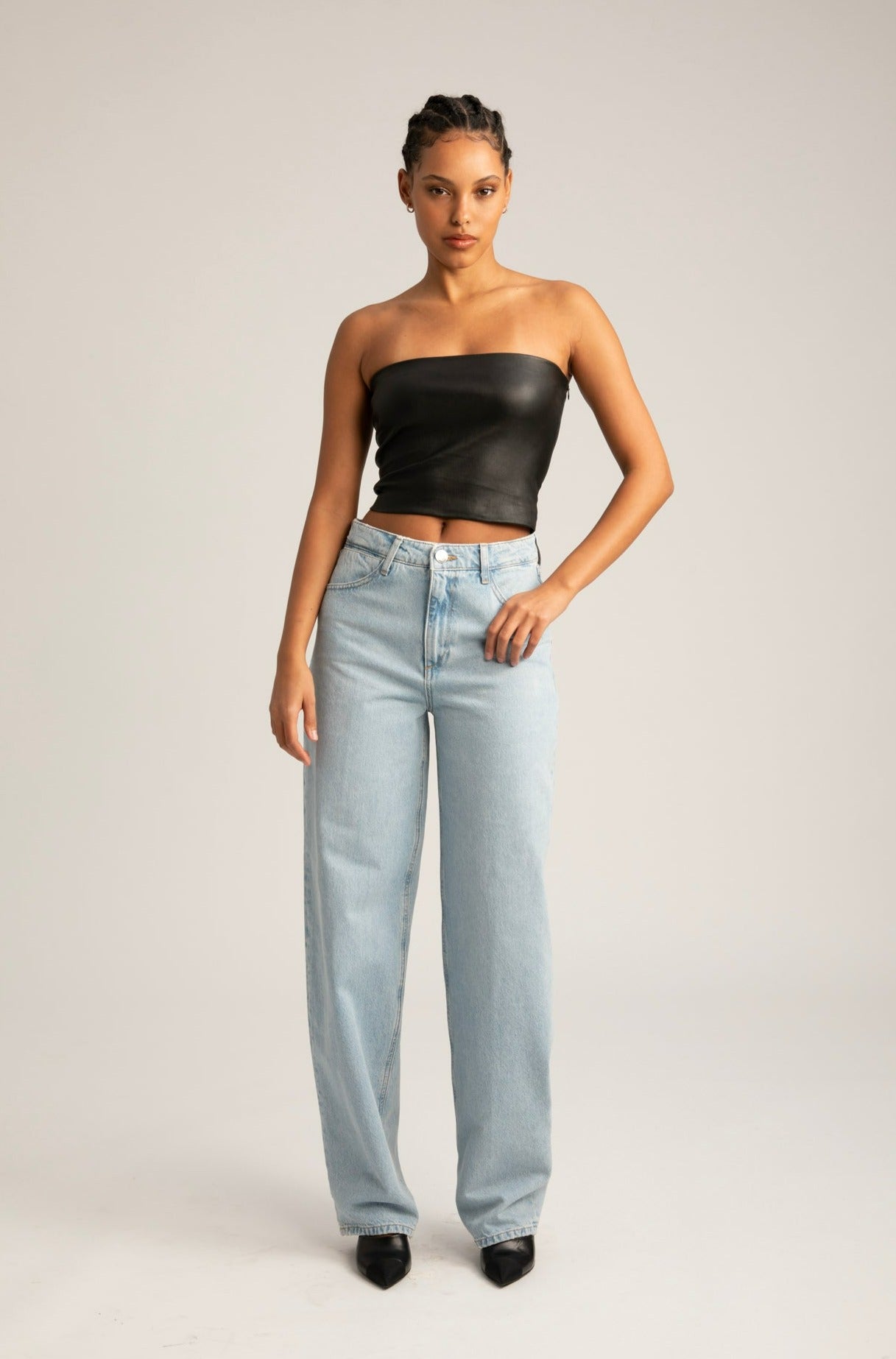 Bianca Wide Leg Tapered Denim