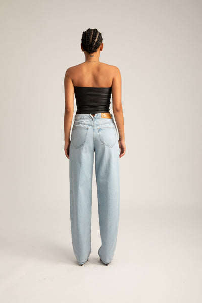 Bianca Wide Leg Tapered Denim