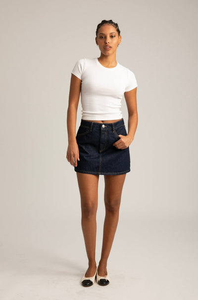 Jane Denim A-Line Mini Skirt