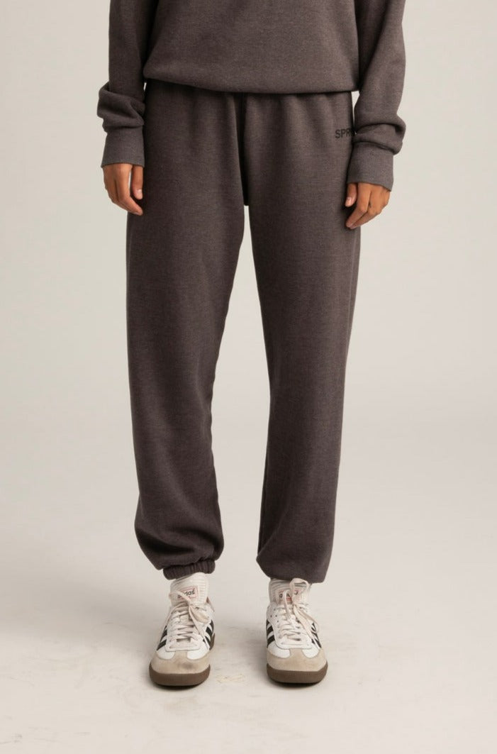 Charcoal Fleece Tiny Logo Sweatpants