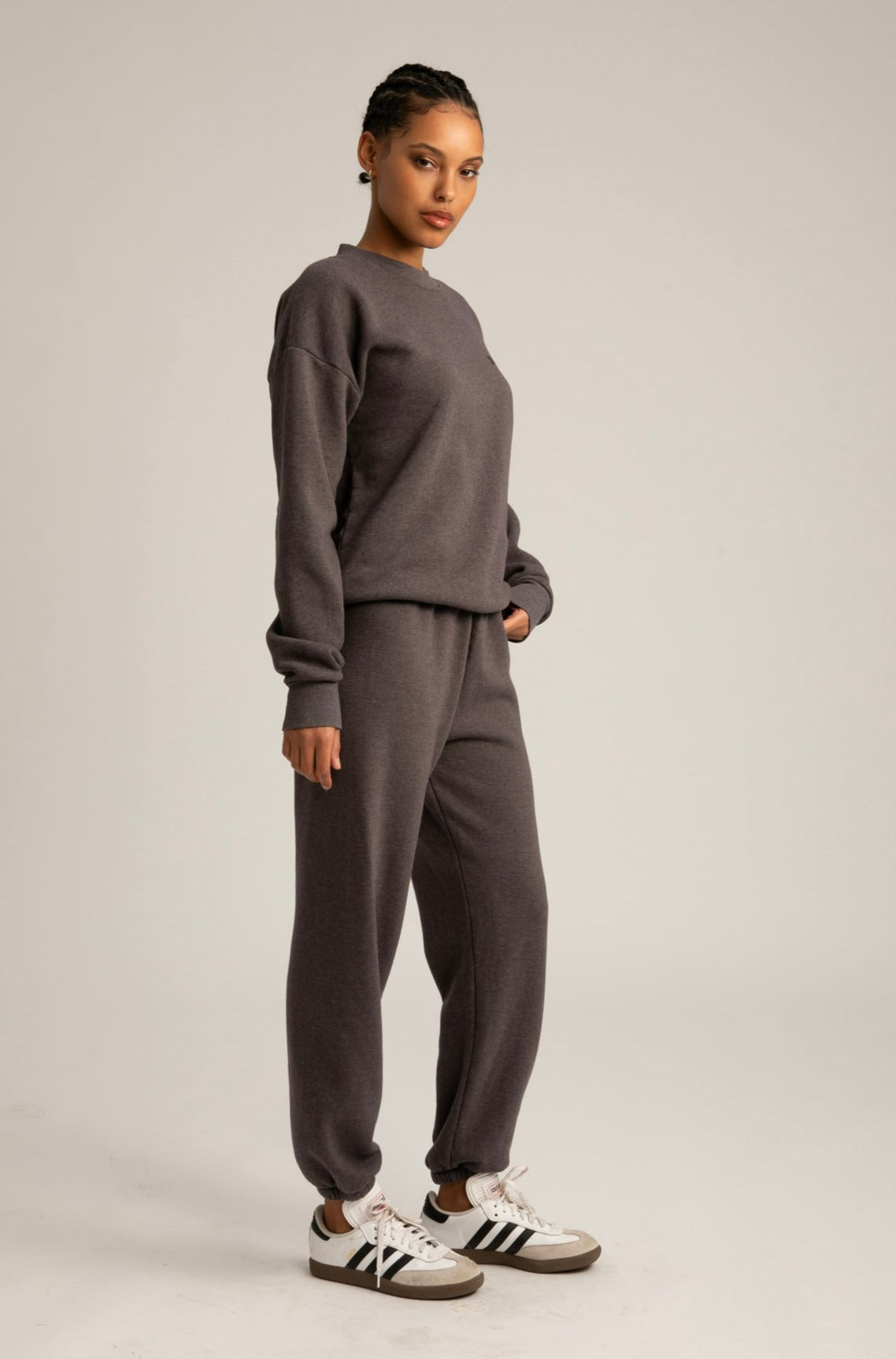 Charcoal Fleece Tiny Logo Sweatpants