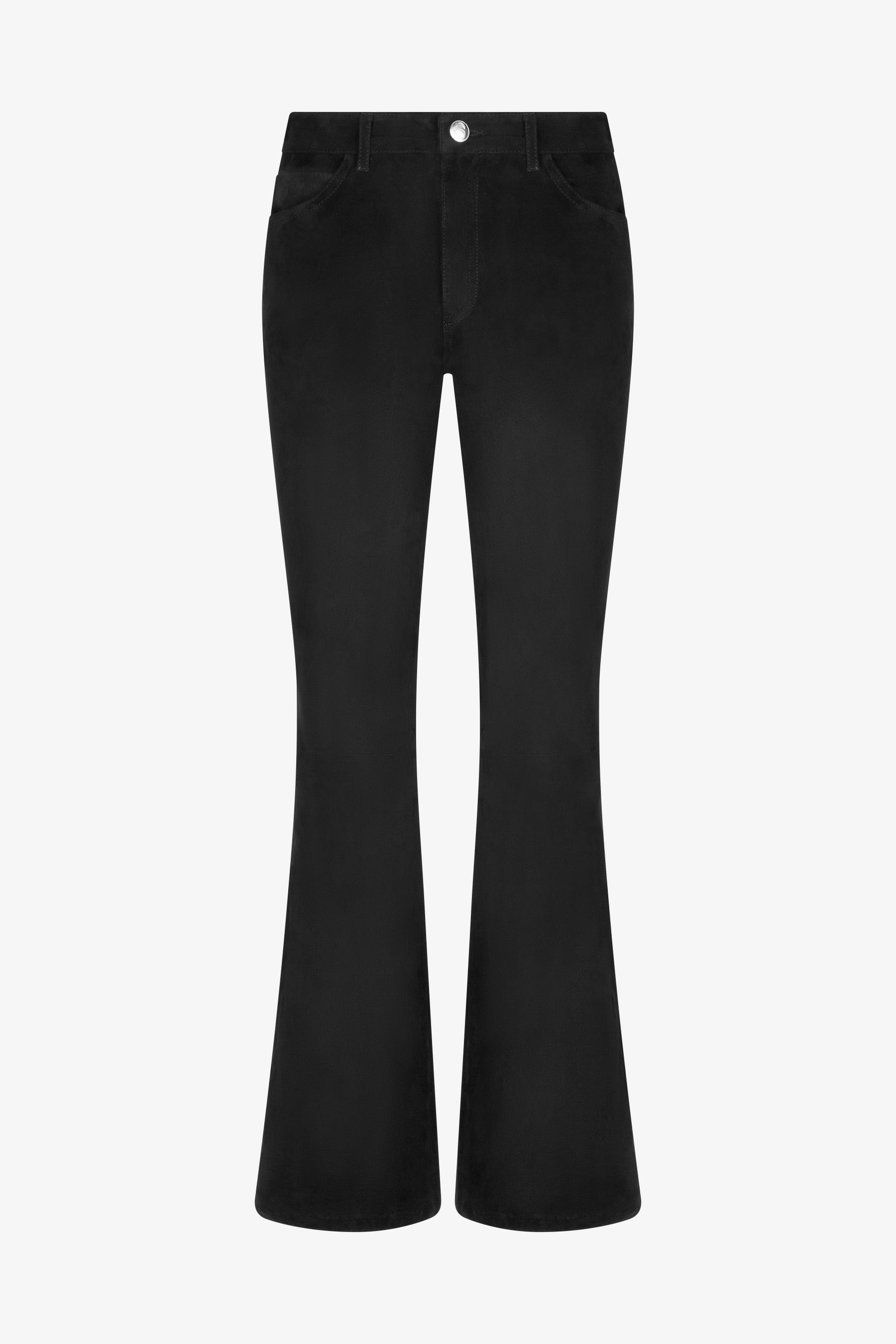 5 Pocket Suede Micro Flare
