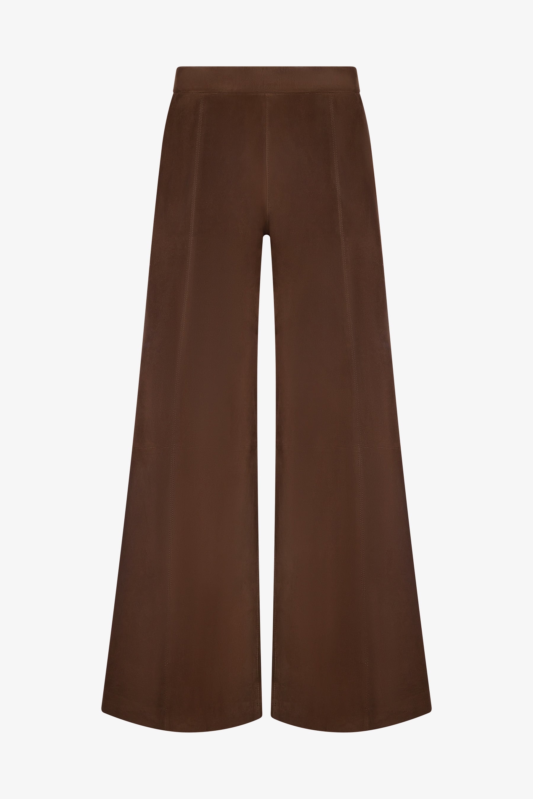 Wide Leg Suede Trousers