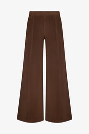 Wide Leg Suede Trousers