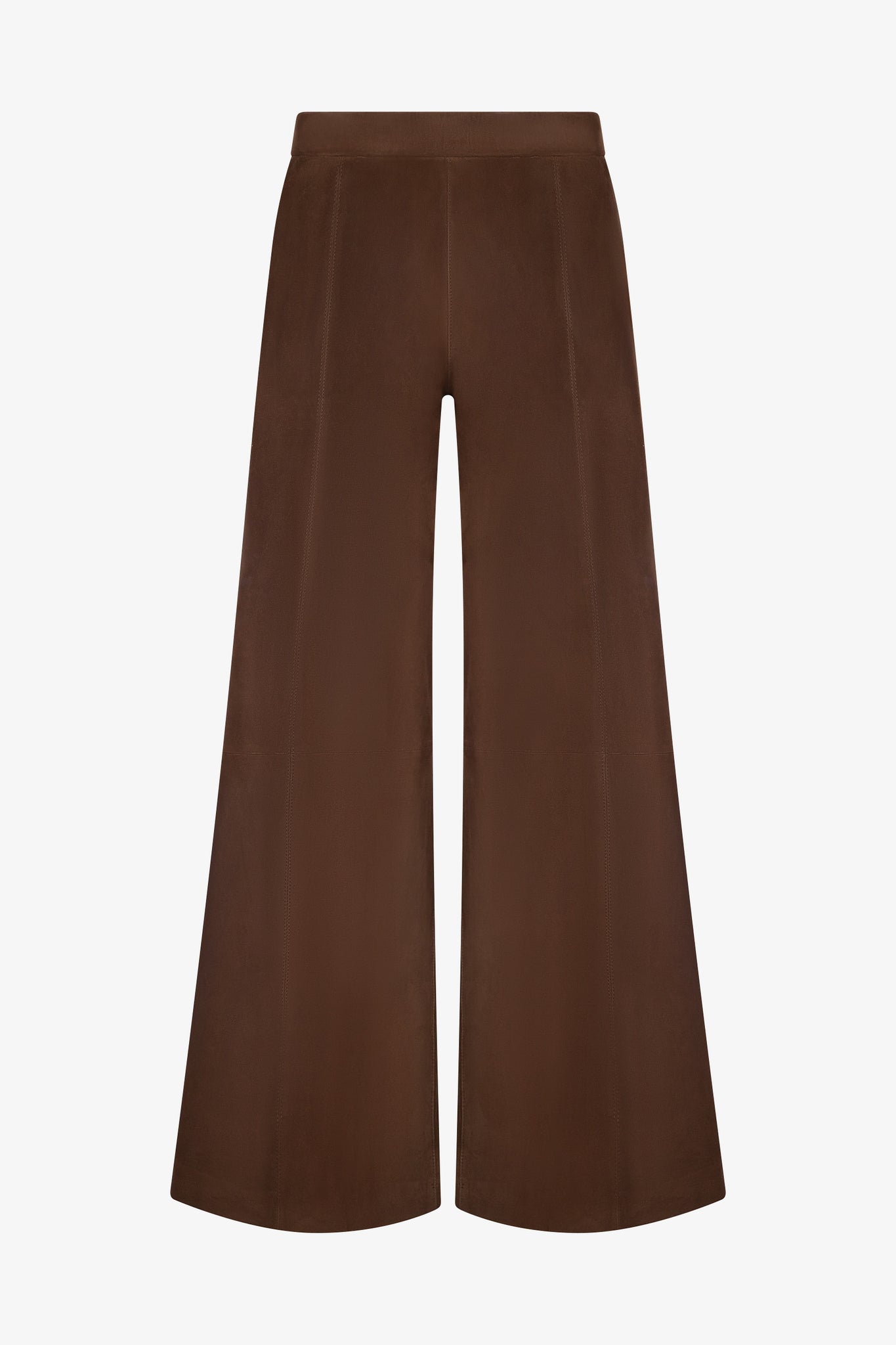 Wide Leg Suede Trousers